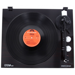 	Platines vinyles hifi - Enova Hifi - Vision 3 USB WD (Bois foncé...