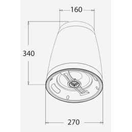 	Enceintes plafonniers - Audiophony PA - SHP880W (BLANC)