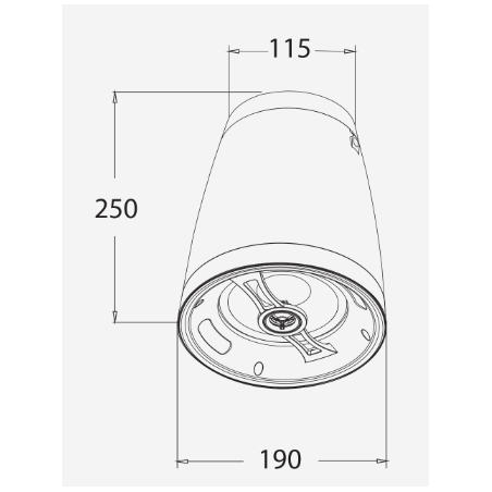 Enceintes plafonniers - Audiophony PA - SHP550B (NOIR)