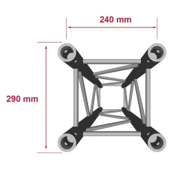 	Structures Alu Quatro 290 Charge Lourde Silver - ConteStage - QUATRO-200