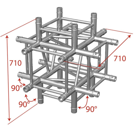 Structures Alu Quatro 290 White - ConteStage - AGQUA-08 W