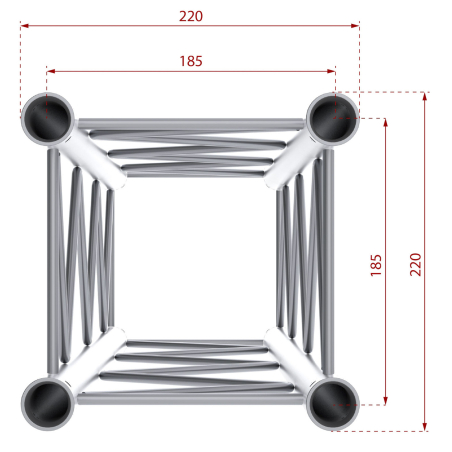 Structures Alu Quatro 220 Deco - ConteStage - DECO22Q-PT50