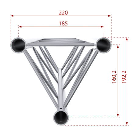 Structures Alu Trio 220 Deco - ConteStage - DECO22T-PT50