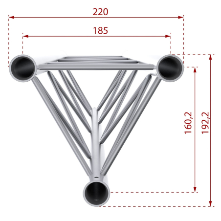 Structures Alu Trio 220 Deco - ConteStage - DECO22T-PT100