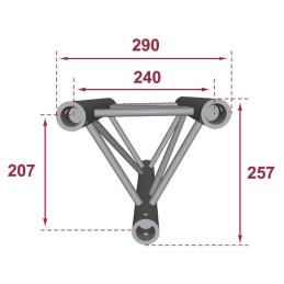 	Structures Alu Trio 290 White - ConteStage - PT29-025 W