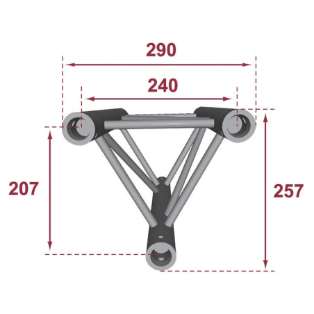 Structures Alu Trio 290 White - ConteStage - PT29-025 W