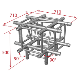 	Structures Alu Quatro 290 Silver - ConteStage - AGQUA-07