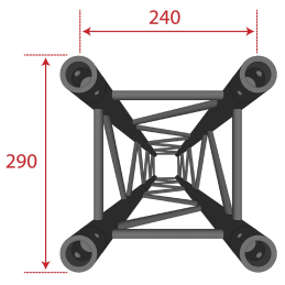 	Structures Alu Quatro 290 Silver - ConteStage - QUA29-025