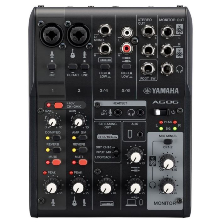 Consoles analogiques - Yamaha - AG06MK2 (NOIR)