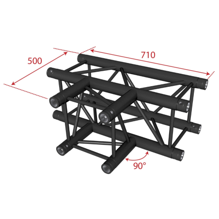 Structures Alu Quatro 290 Black - ConteStage - AGQUA-05 BLK