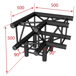 	Structures Alu Quatro 290 Black - ConteStage - AGQUA-09 BLK