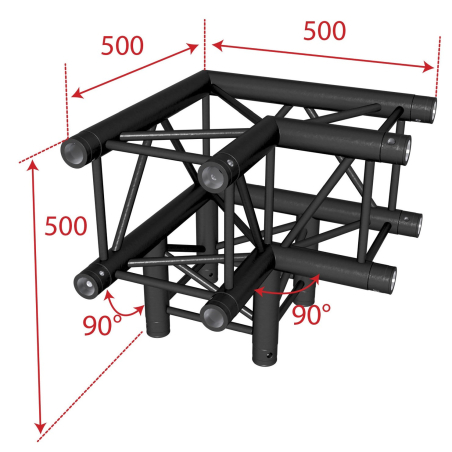 Structures Alu Quatro 290 Black - ConteStage - AGQUA-09 BLK