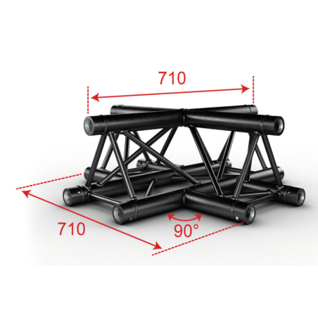 Structures Alu Trio 290 Black - ConteStage - AG29-041 BLK