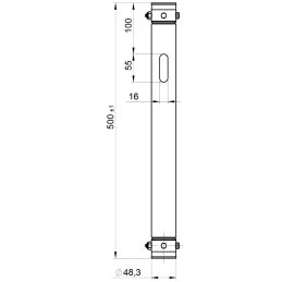 	Structures Alu Tube 50mm Black - ConteStage - BT-TRUSS TUBE BLK 500