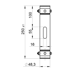 	Structures Alu Tube 50mm Black - ConteStage - BT-TRUSS TUBE BLK 250