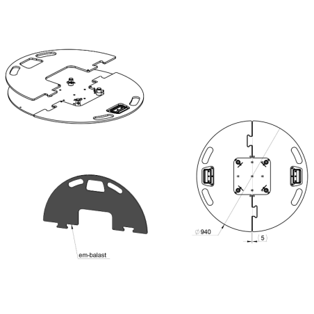 Embases Structures Alu 290 - ConteStage - EM-BALAST