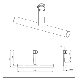 	Structures Alu Tube 50mm Black - ConteStage - BT-TRUSS T-DROP ARM BLK...