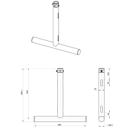 	Structures Alu Tube 50mm Black - ConteStage - BT-TRUSS T-DROP ARM BLK...