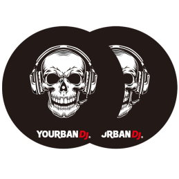 	Feutrines platines vinyles - Yourban DJ - YS 320 SKULL BL