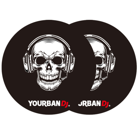 Feutrines platines vinyles - Yourban DJ - YS 320 SKULL BL