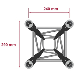 	Structures Alu Quatro 290 Charge Lourde Black - ConteStage - QUATRO-300 BLK