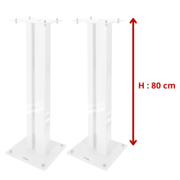 	Pieds enceintes monitoring - Enova Hifi - MAJESTY 80 WH (LA PAIRE -...