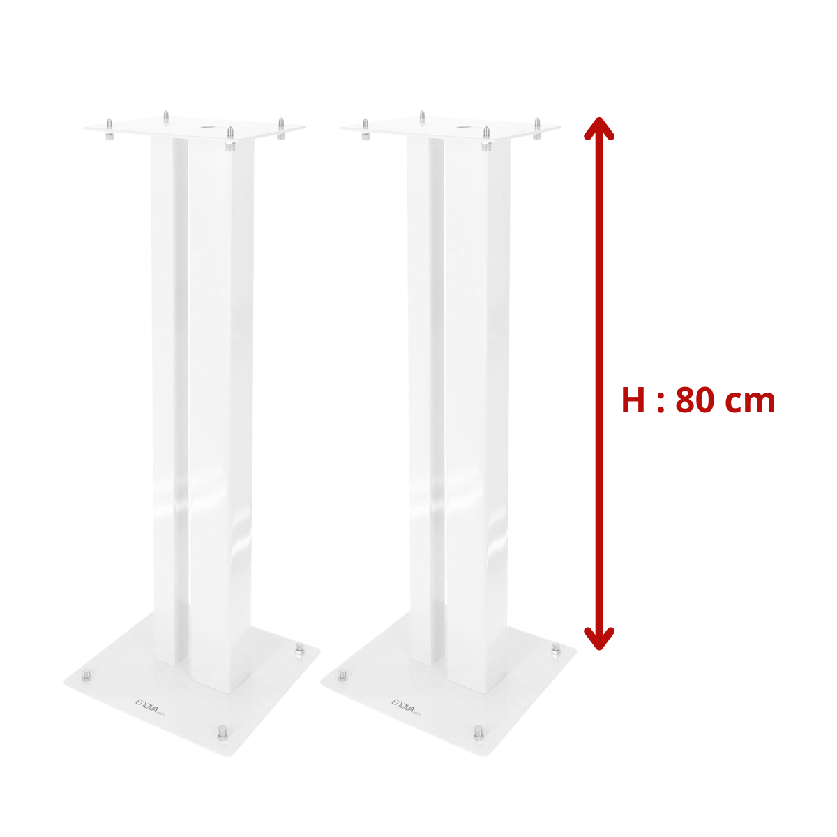 Pieds enceintes monitoring - Enova Hifi - MAJESTY 80 WH (LA PAIRE -...