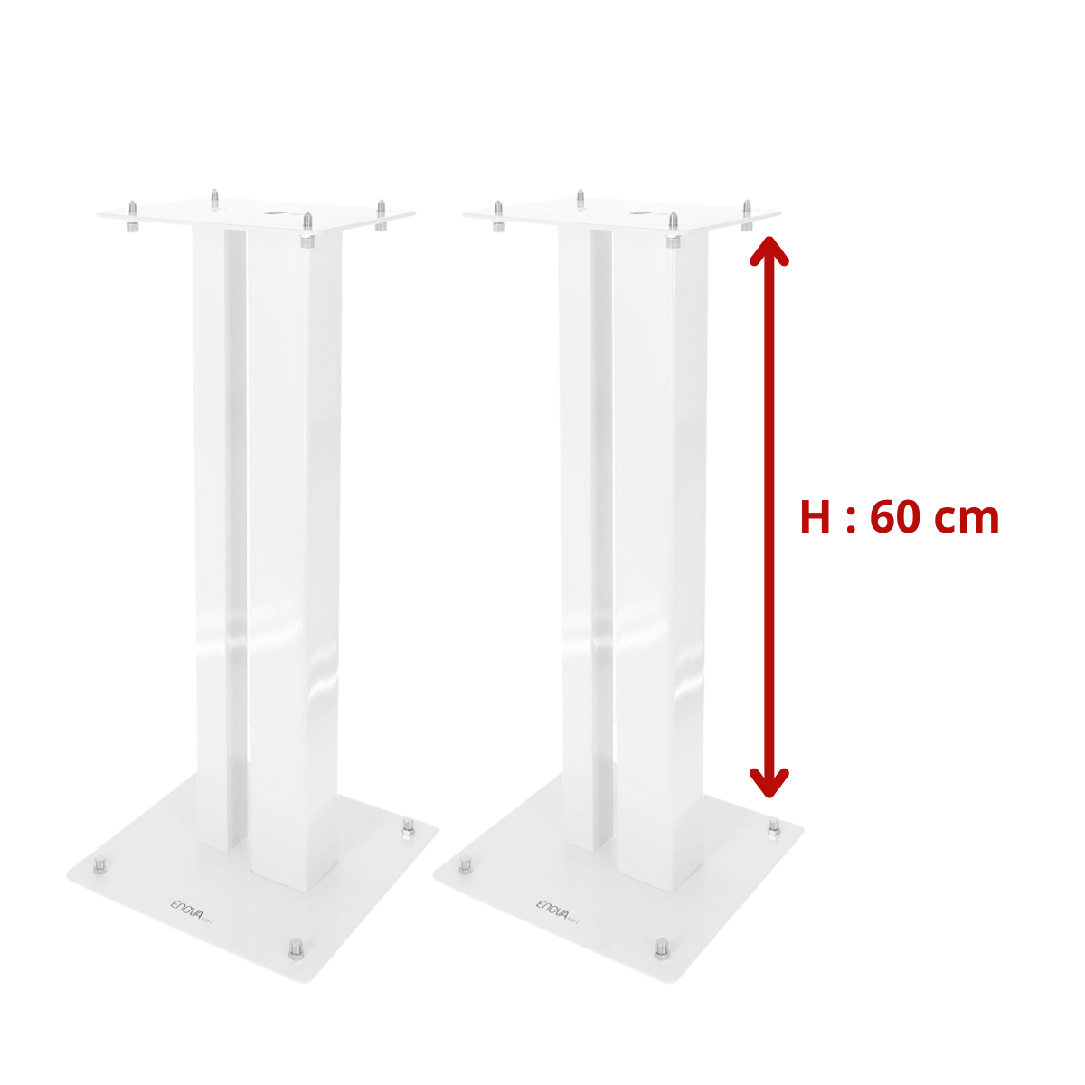 Pieds enceintes monitoring - Enova Hifi - MAJESTY 60 WH (LA PAIRE -...