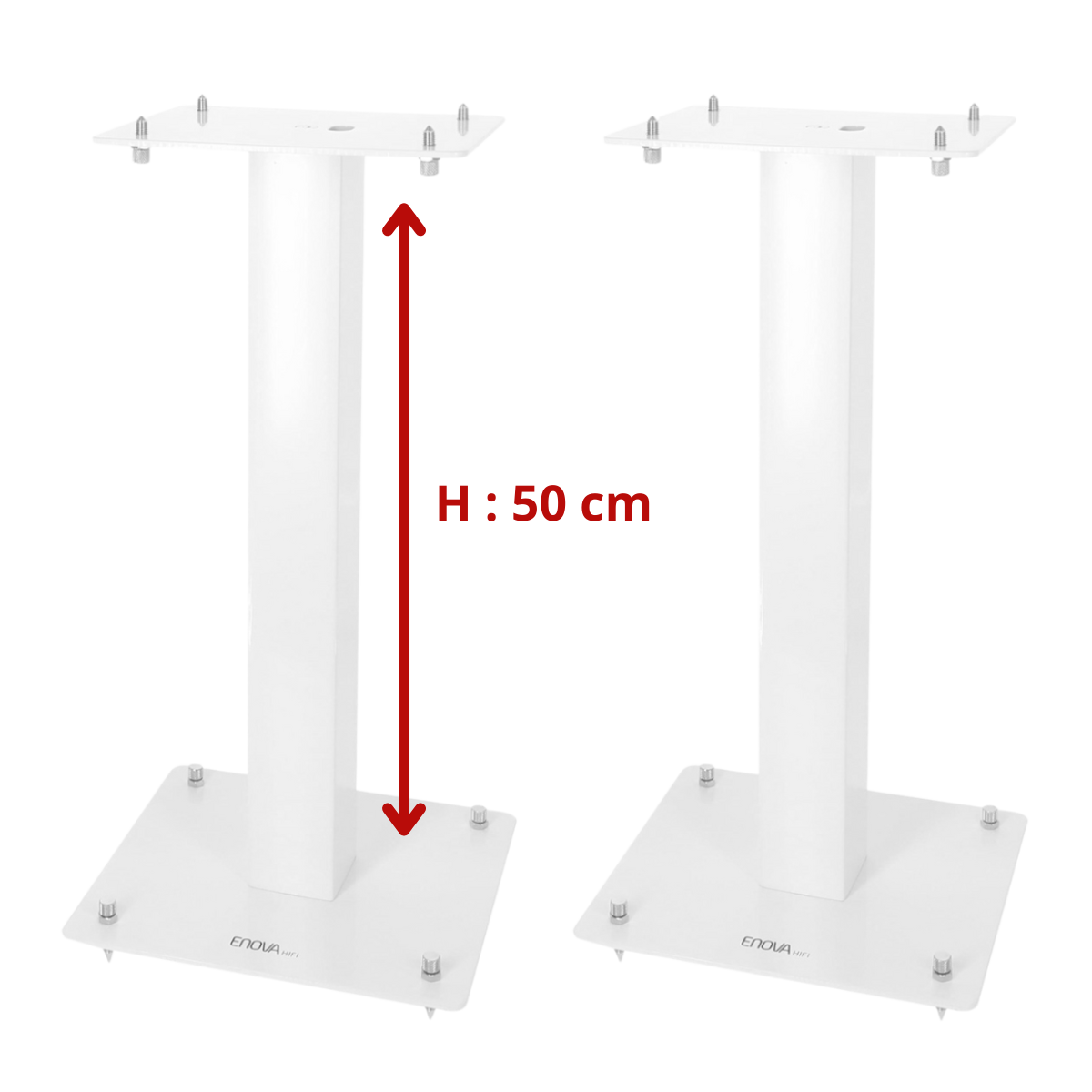 Pieds enceintes monitoring - Enova Hifi - MAJESTY 50 WH (LA PAIRE -...