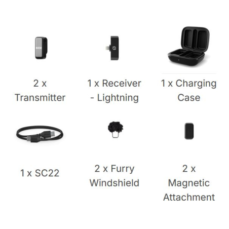 Micros pour caméras sans fil - Rode - WIRELESS MICRO LIGHTING BK