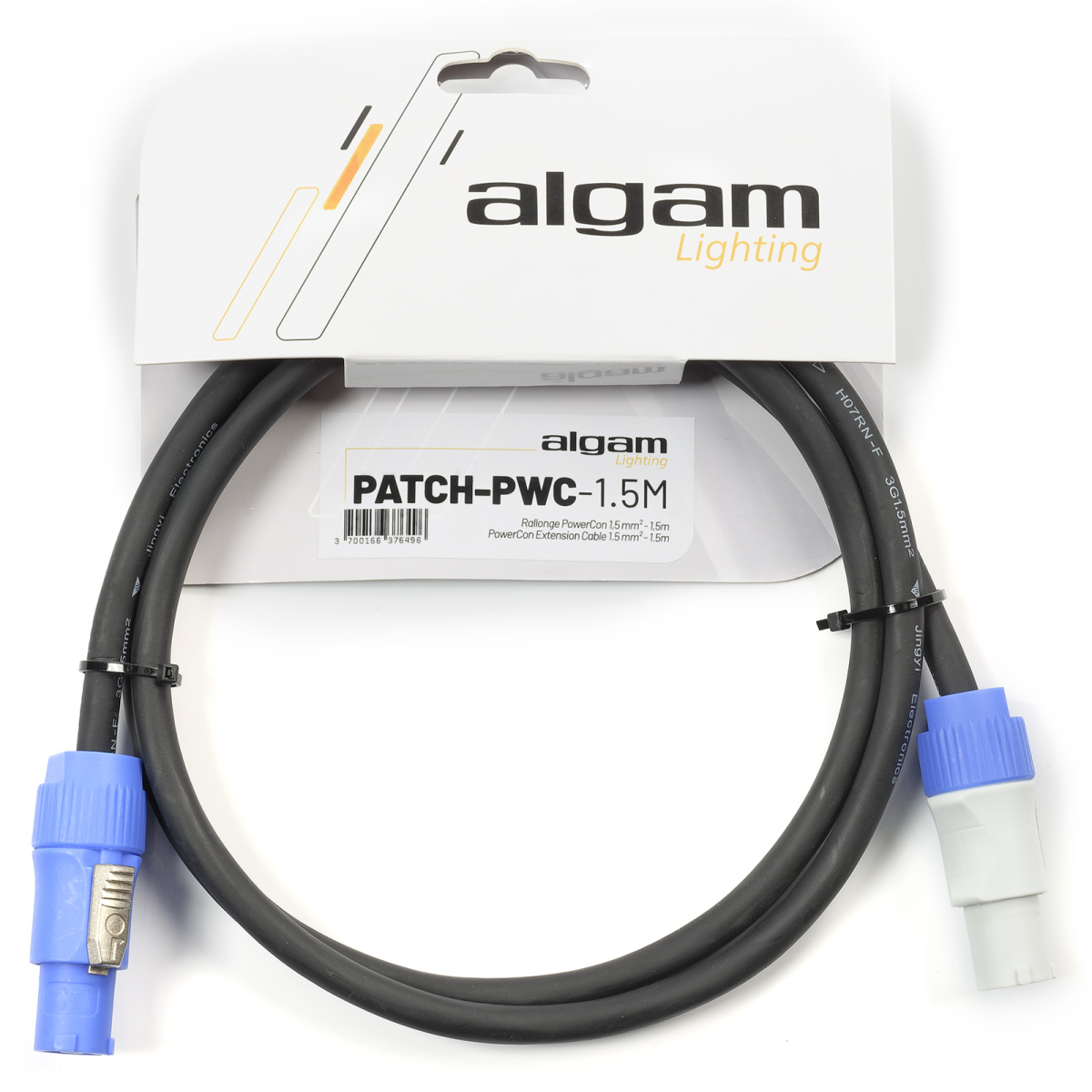 Câbles alimentation powercon - Algam Lighting - PATCH-PWC-1.5M