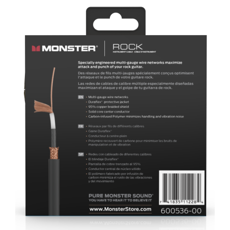 Câbles JACK / JACK - Monster Cable - PROLINK ROCK INSTRUMENT...