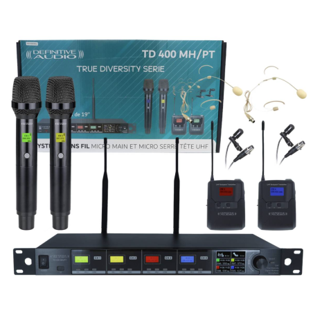 Micros chant sans fil - Definitive Audio - TD 400 MH/PT