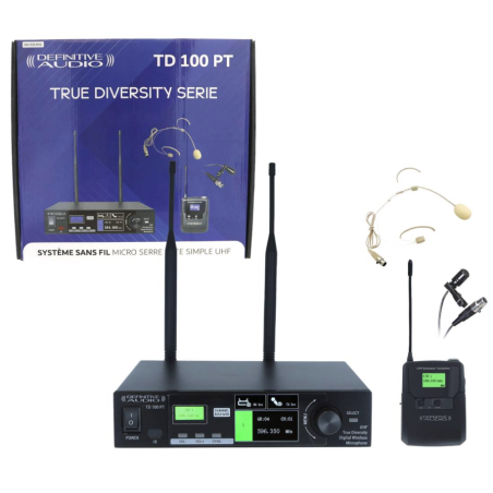 Micros serre-tête sans fil - Definitive Audio - TD 100 PT