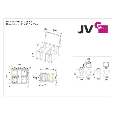 Flight cases éclairage - JB Systems - MOVING HEAD CASE 6