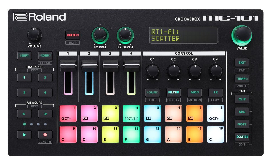 Roland MC-101 une groovebox compacte et puissante